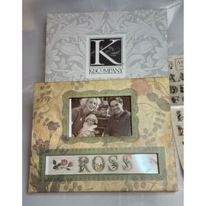 NEW K & Company Frame A Name Antiquity Album W/Stickers 25 Pages 100 4x6 Photos
